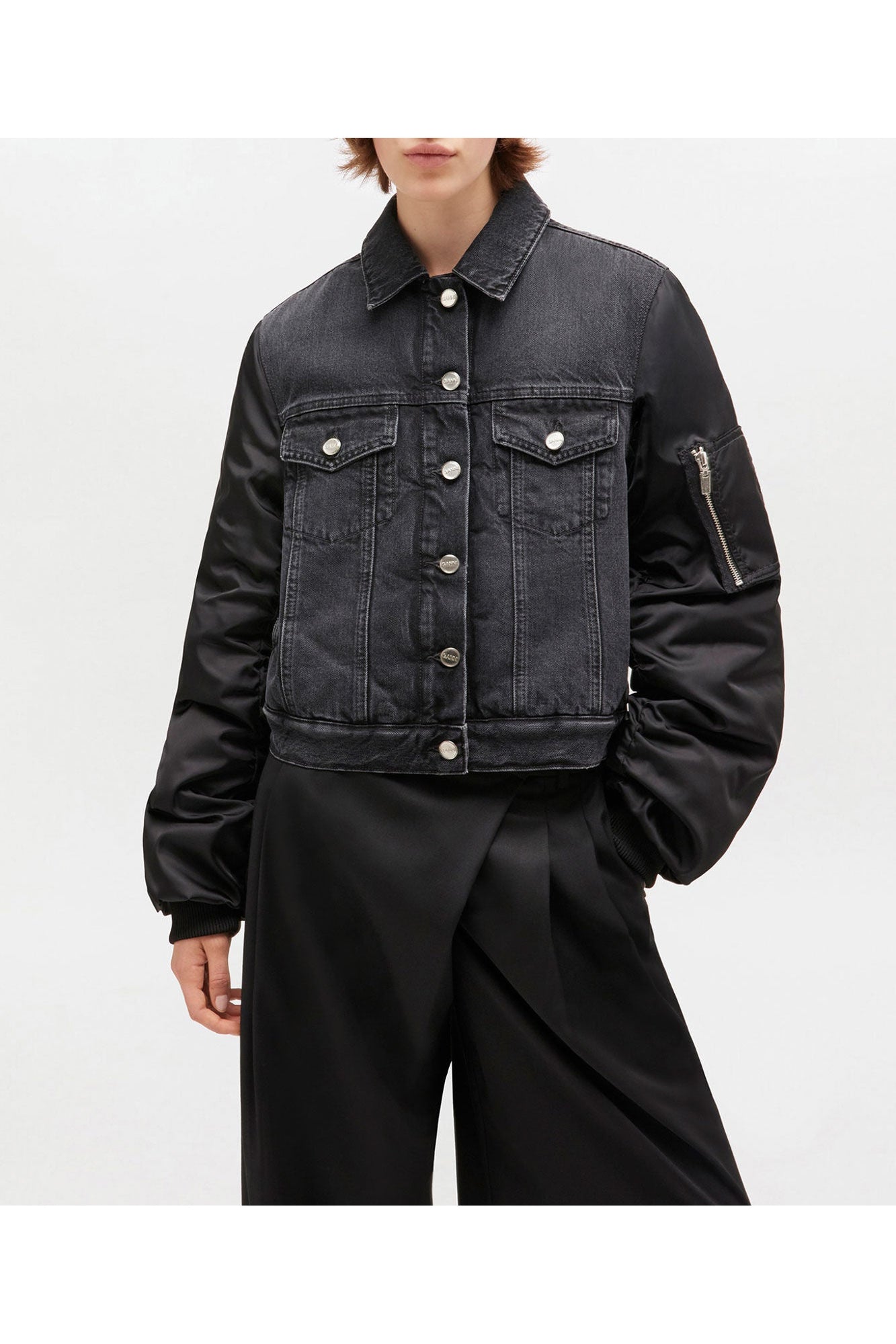 Rigid Denim Jacket | Black Washed