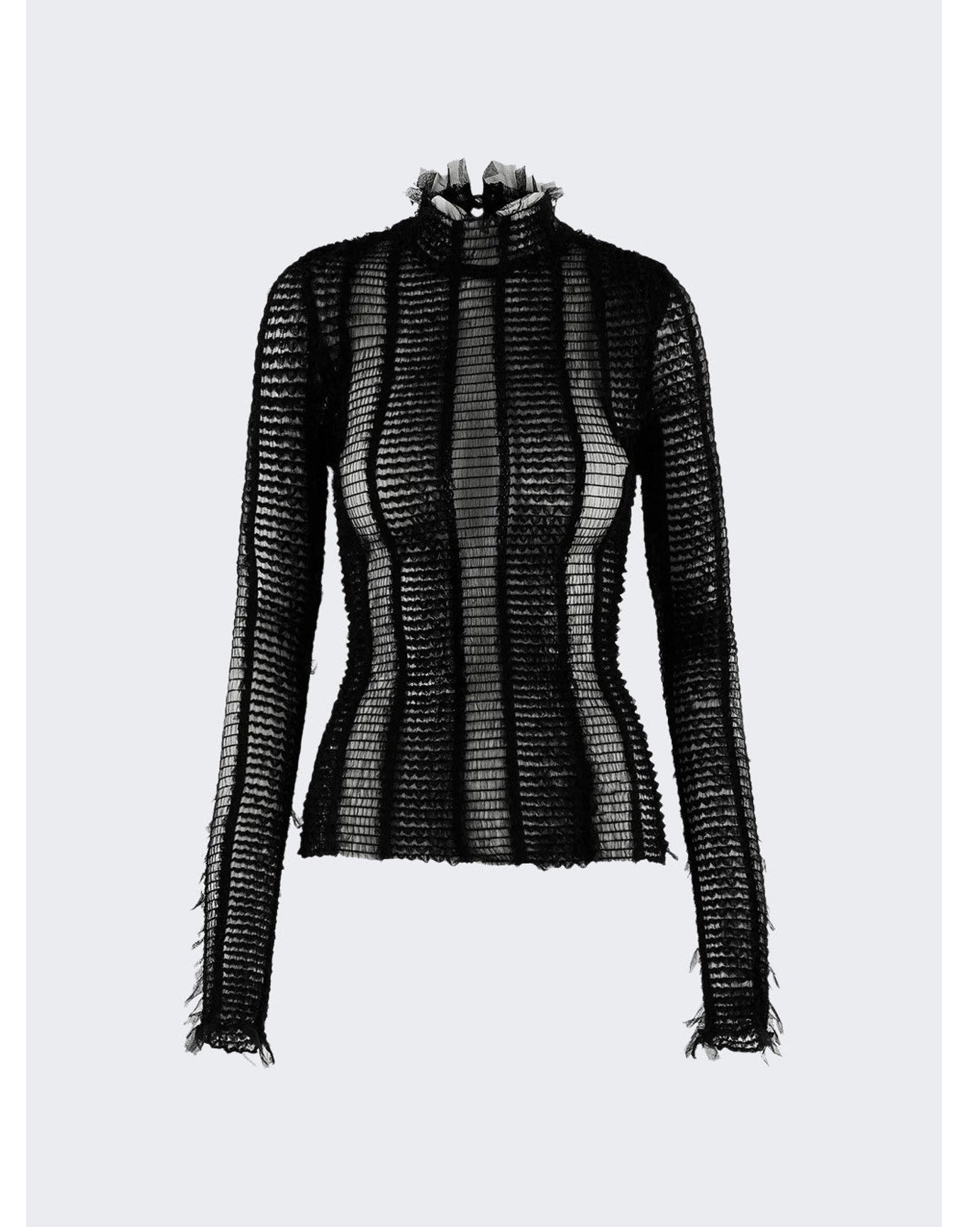Roberta Einer | Women | Angel Long Sleeve Sheer Top | Black