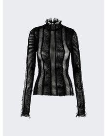 Roberta Einer | Women | Angel Long Sleeve Sheer Top | Black