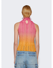 Roberta Einer | Women | Angel Sheer Ombre Top | Pink x Orange