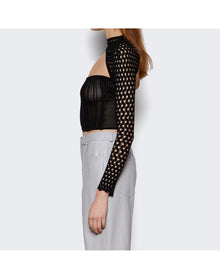 Roberta Einer | Women | Asymmetric Sheer Mali Top | Black