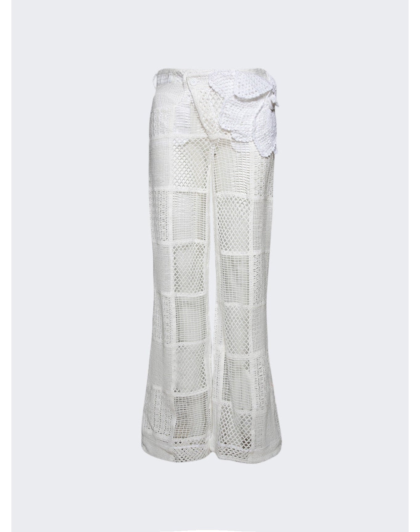 Roberta Einer | Women | Boyfriend Trousers With Flower Details | White
