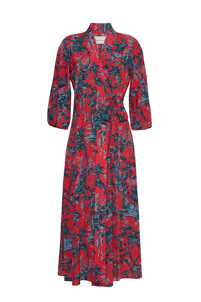 Rosewood Silk Dress | Heron Watermelon
