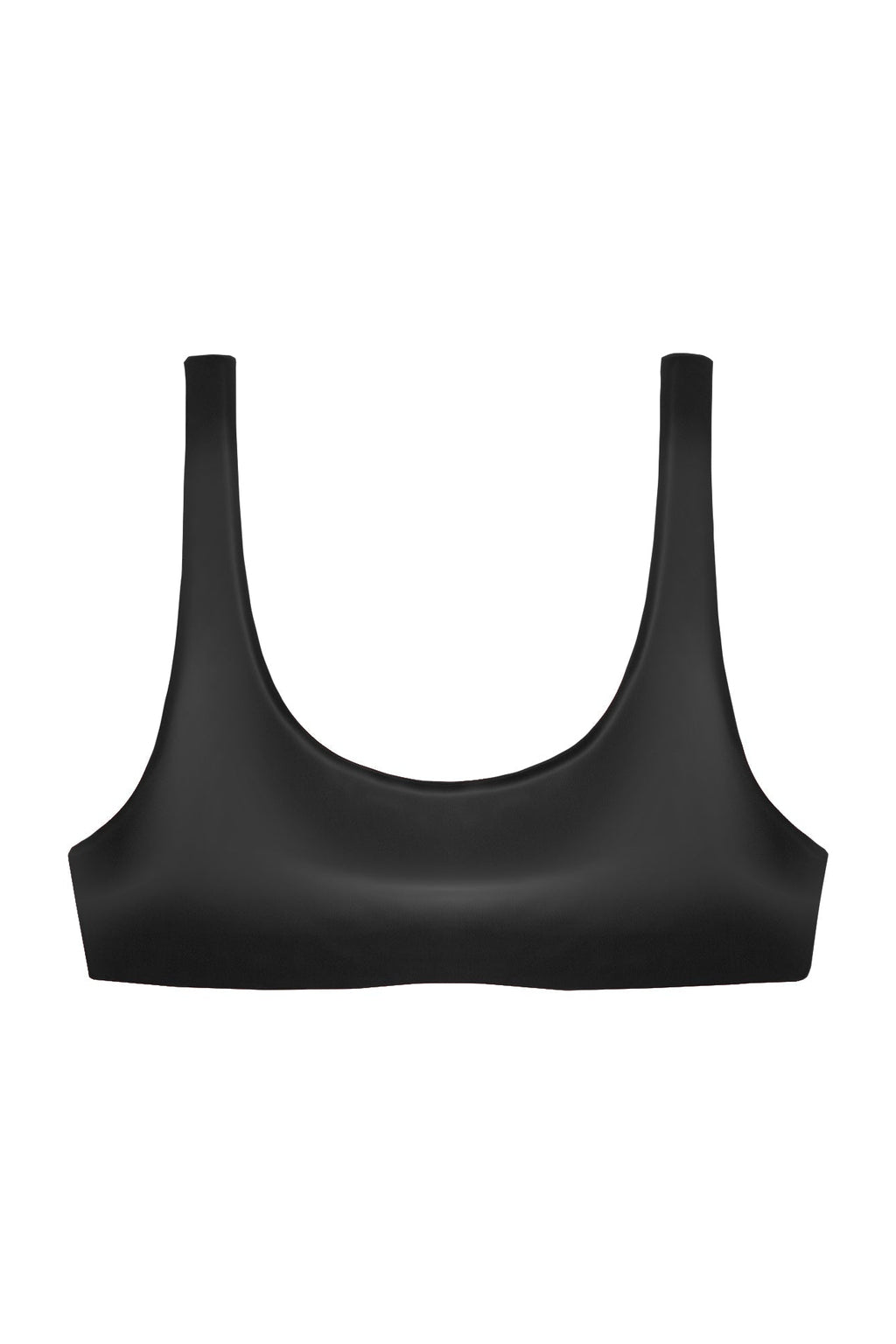 Rounded Edges Top | Black Leather