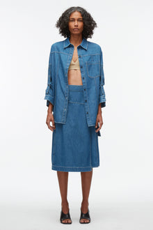 Chambray Oversized Shirt | Indigo