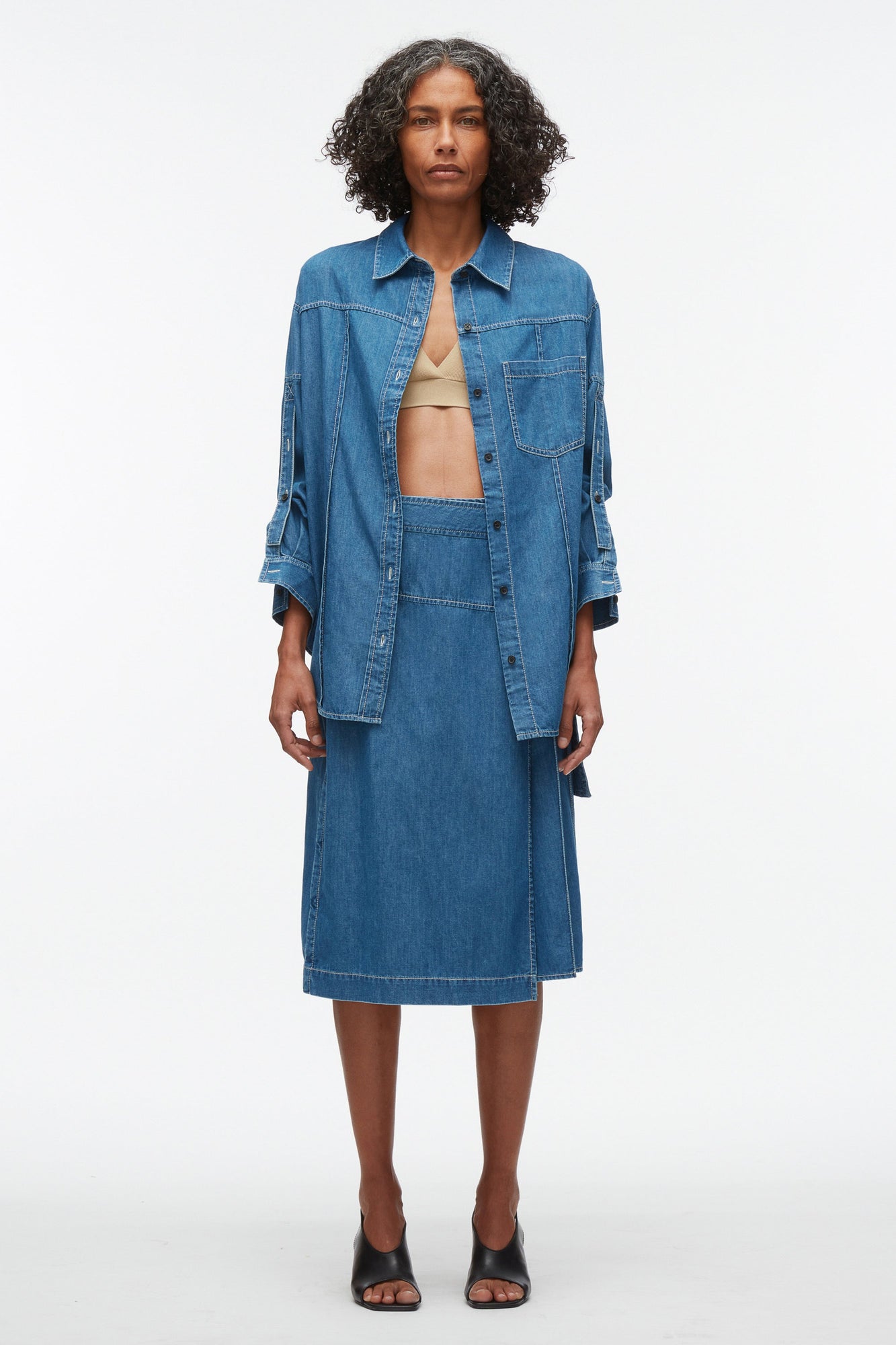 Chambray Oversized Shirt | Indigo