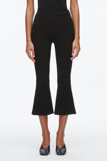 Compact Cropped Kickflare Pant | Black