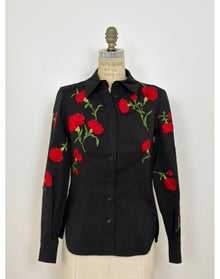 Embroidered Isabela Top | Black Multi