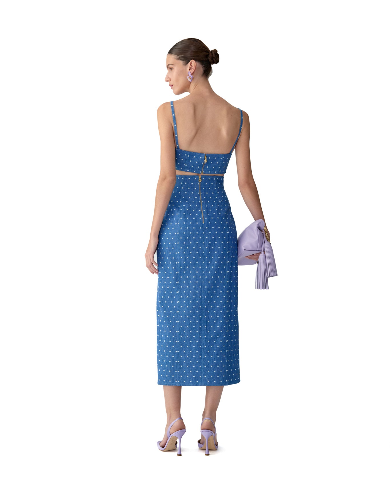 Thin Strap Bustier Cropped Top | Light Blue