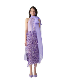 Sleeveless Button Front Top With Bow | Violeta