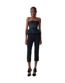 Embroidered Camila Pant | Black