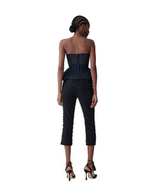 Strapless Exaggerated Hip Bustier | Black