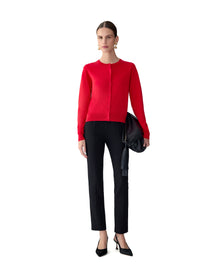 Long Sleeve Cardigan | Herrera Red