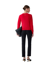 Long Sleeve Cardigan | Herrera Red
