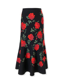Trumpet Skirt | Black Multi