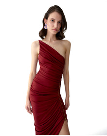 One Shoulder Ruched Dress | Rioja