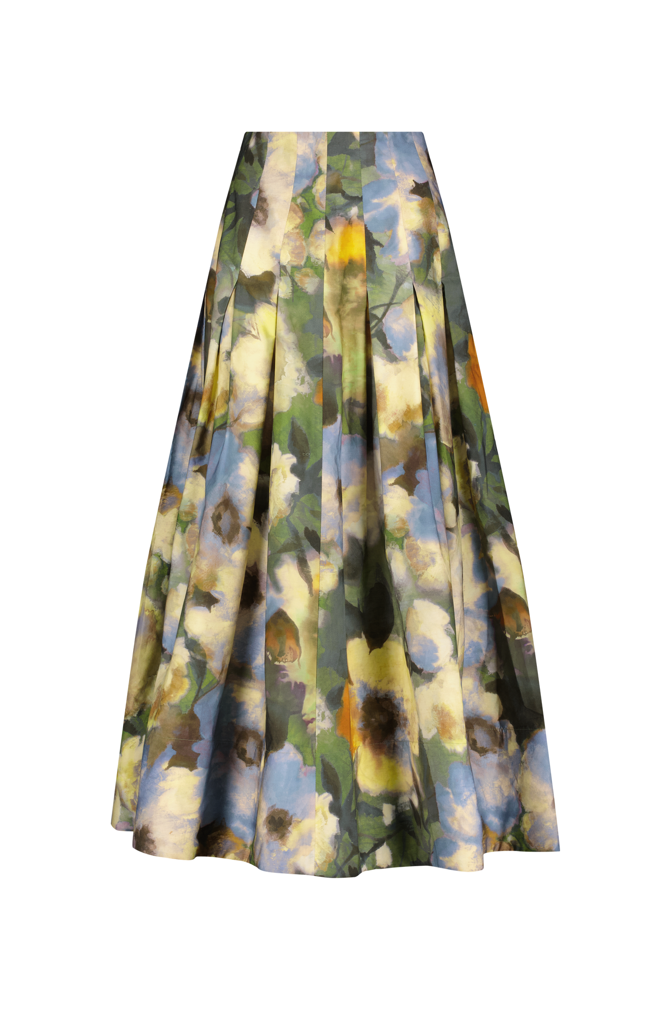 Floral Printed Cotton Full Skirt | Cactus Multi