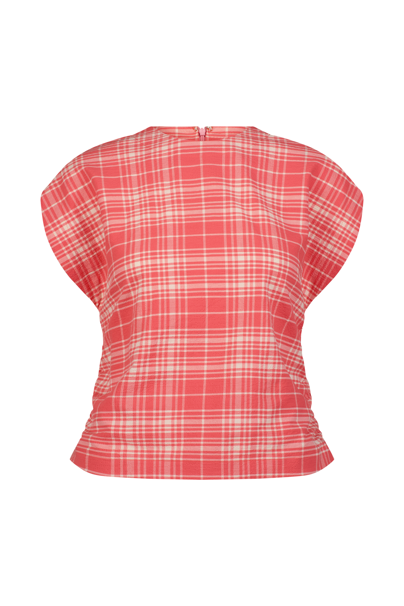 Plaid Seersucker Tie Top | Watermelon