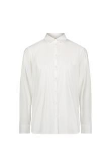 Cotton Poplin Bow Back Shirt | White
