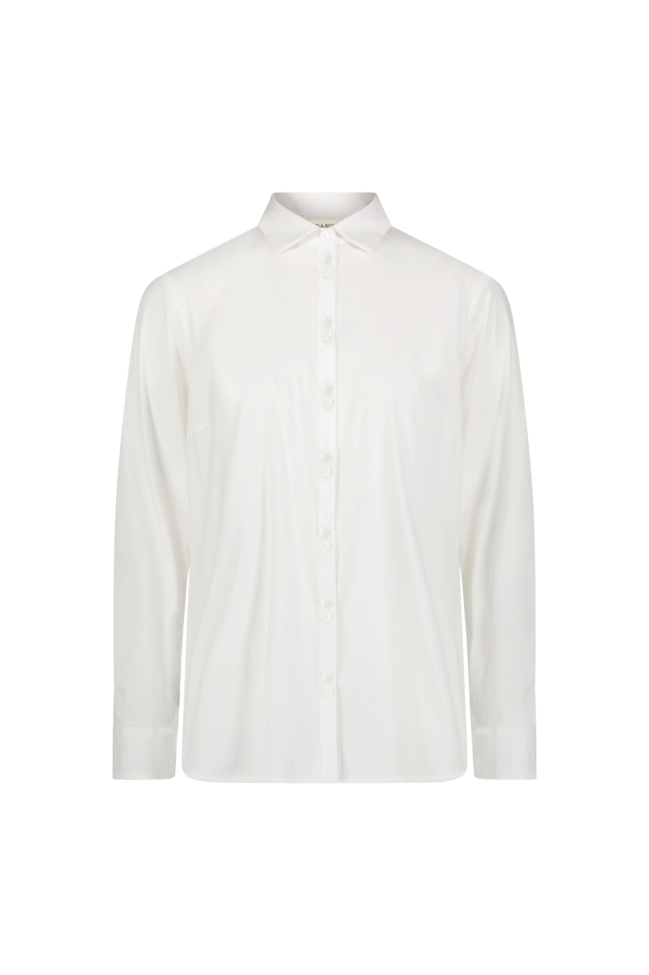 Cotton Poplin Bow Back Shirt | White