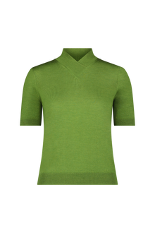 Merino Silk Knit T-Shirt | Cactus
