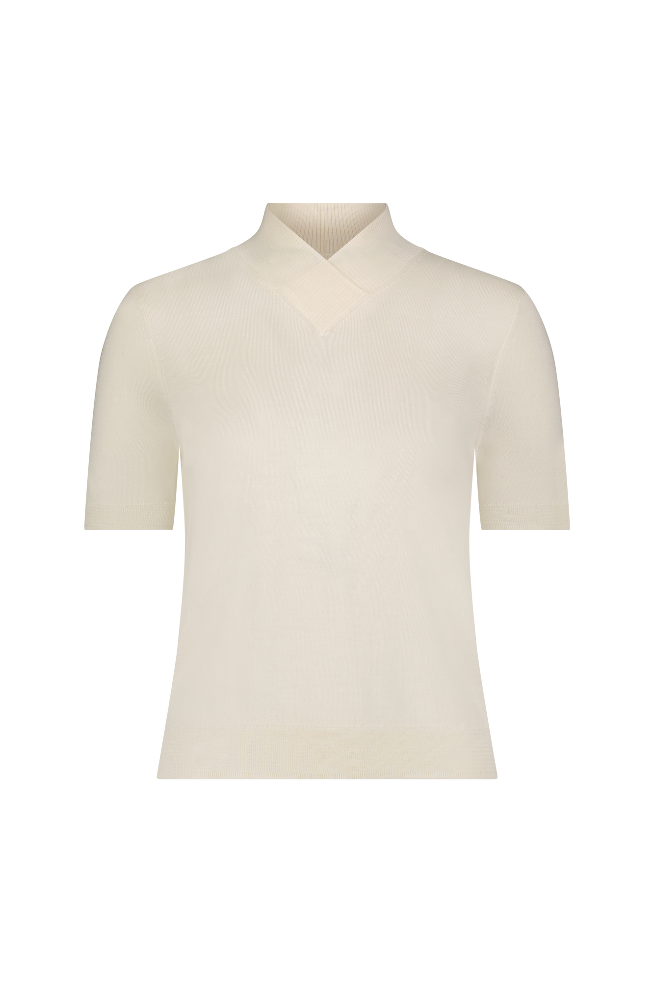 Merino Silk Knit T-Shirt | Cream