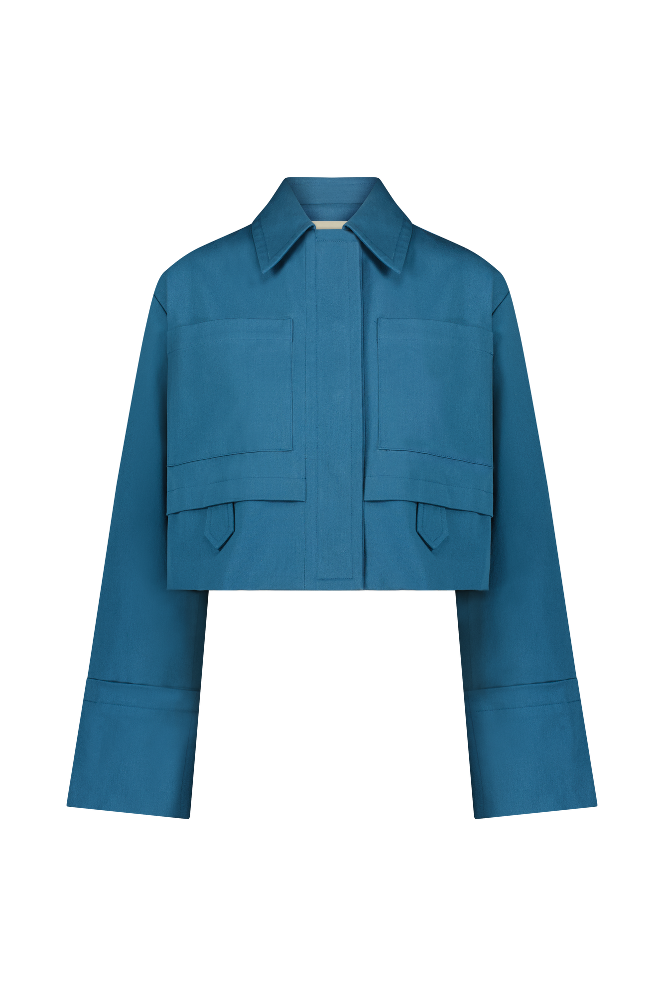 Stretch Cotton Cropped Jacket | Mallard