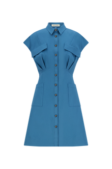 Stretch Cotton Safari Dress | Mallard