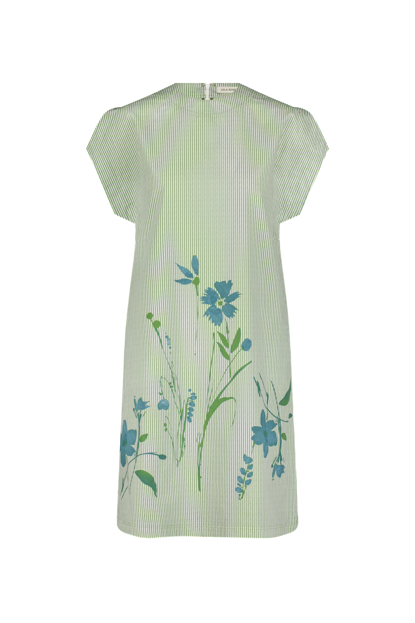 Floral Striped Cotton Tunic Dress | Mallard Multi