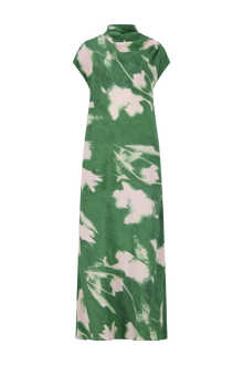 Abstract Floral Crepe Draped Gown | Cactus