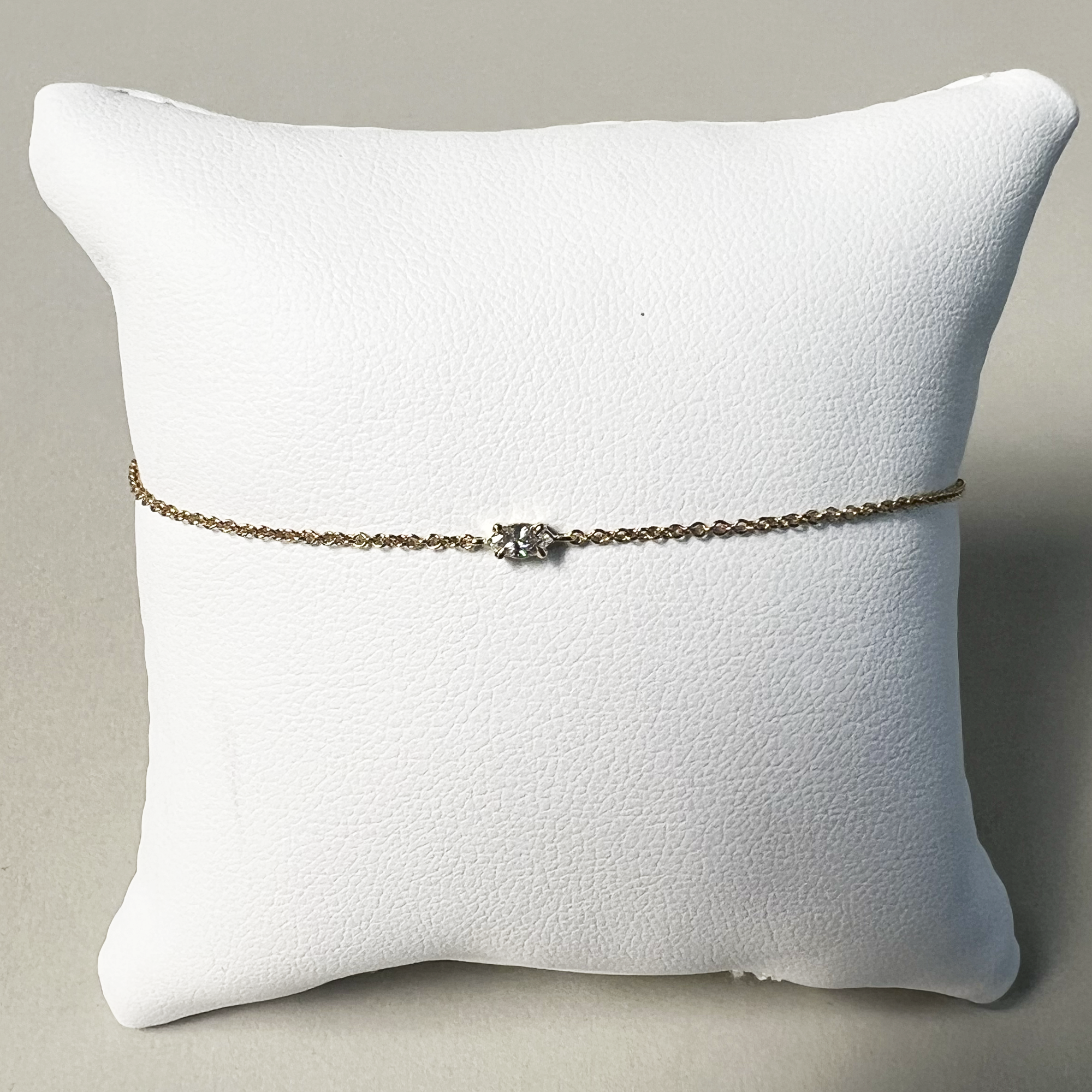 Marquise Cut Bracelet | 14K Yellow Gold | 0.10 CTW (Approx) White Lab Diamond