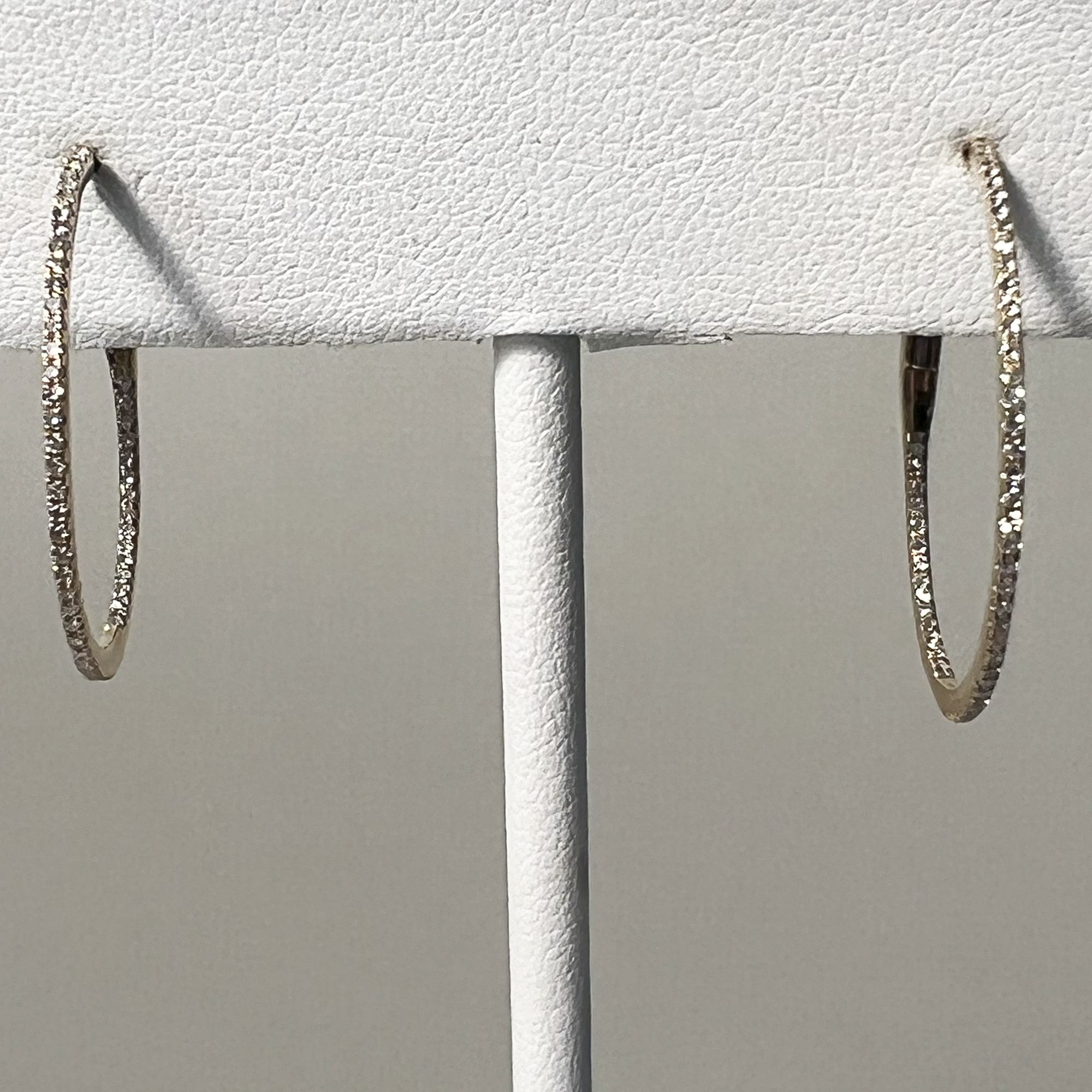 Inside Out Diamond Hoops | 14K Yellow Gold | White Diamond