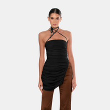 OW Collection SANDY Chiffon Tie Top Account 002 - Black Caviar