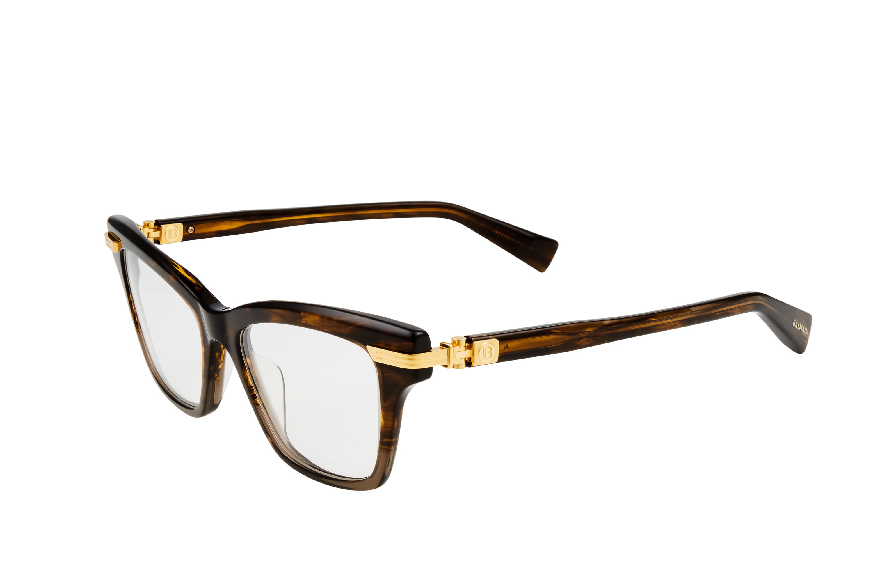 Womens | Sentinelle - III Optical | Dark Brown Swirl to Light Brown Crystal - Gold | Clear