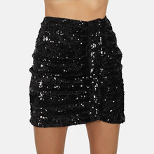 OW Collection Sequin Skirt | Black Caviar