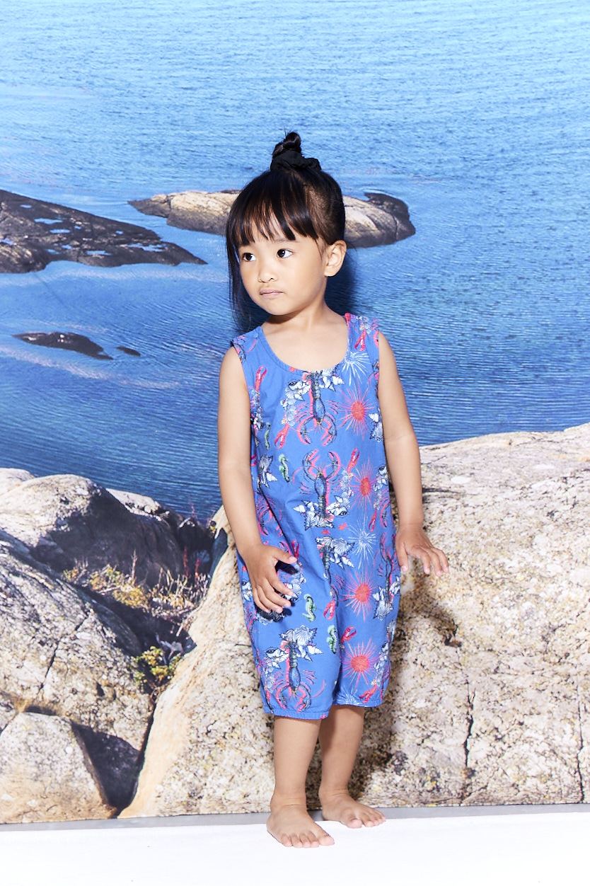 Unisex | Organic Cotton Romper | Vild Lab No. 8 - Rare Living Lobsters