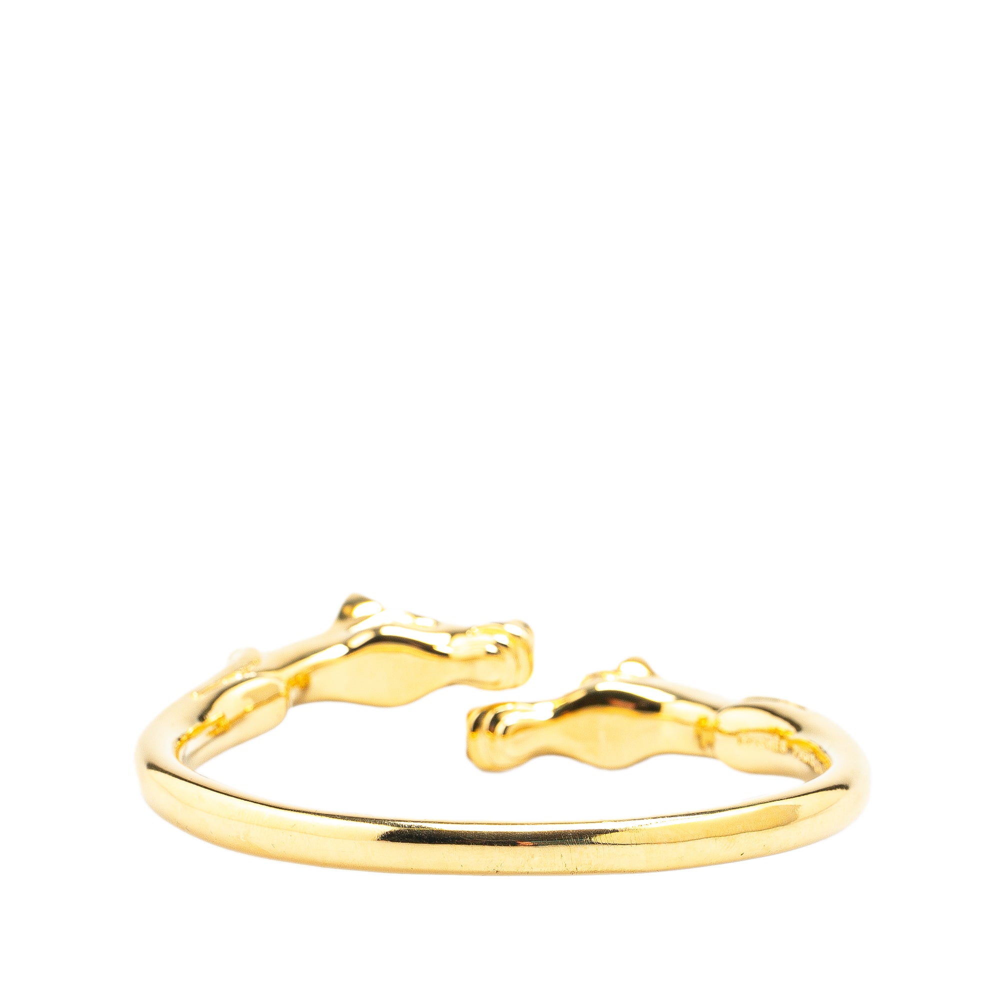 Hermès | Pre-Owned Gold Plated Ravinet d'Enfert Double Horse Head Bracelet | Gold