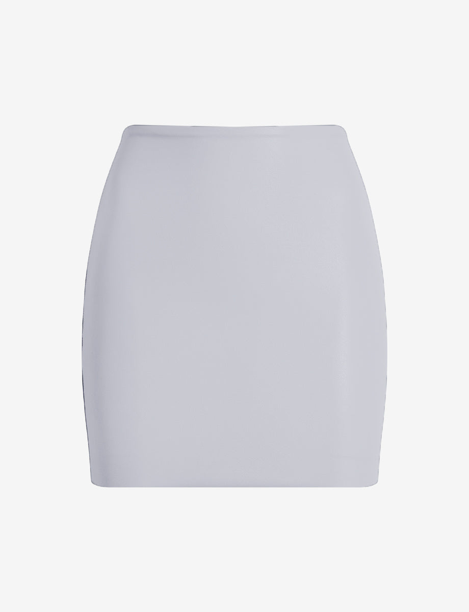 Faux Leather Micro-Mini Skirt::Mist::Main