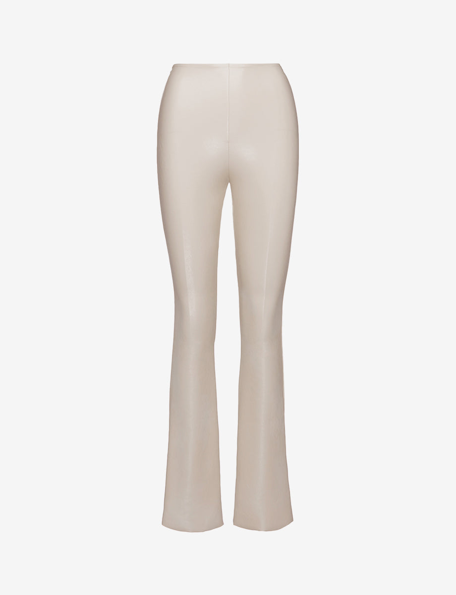 Faux Leather Flared Legging::Sand::Main