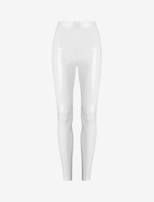 Faux Patent Leather Legging::White::Main