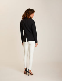 Faux Patent Leather Legging::White::Back