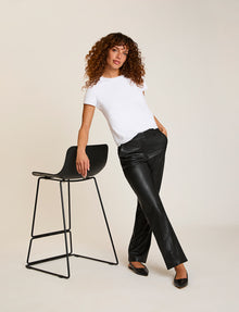Faux Leather Trouser::Black::Hover