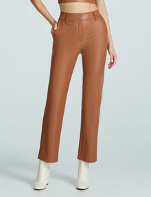 Faux Leather Trouser::Cocoa::Hover
