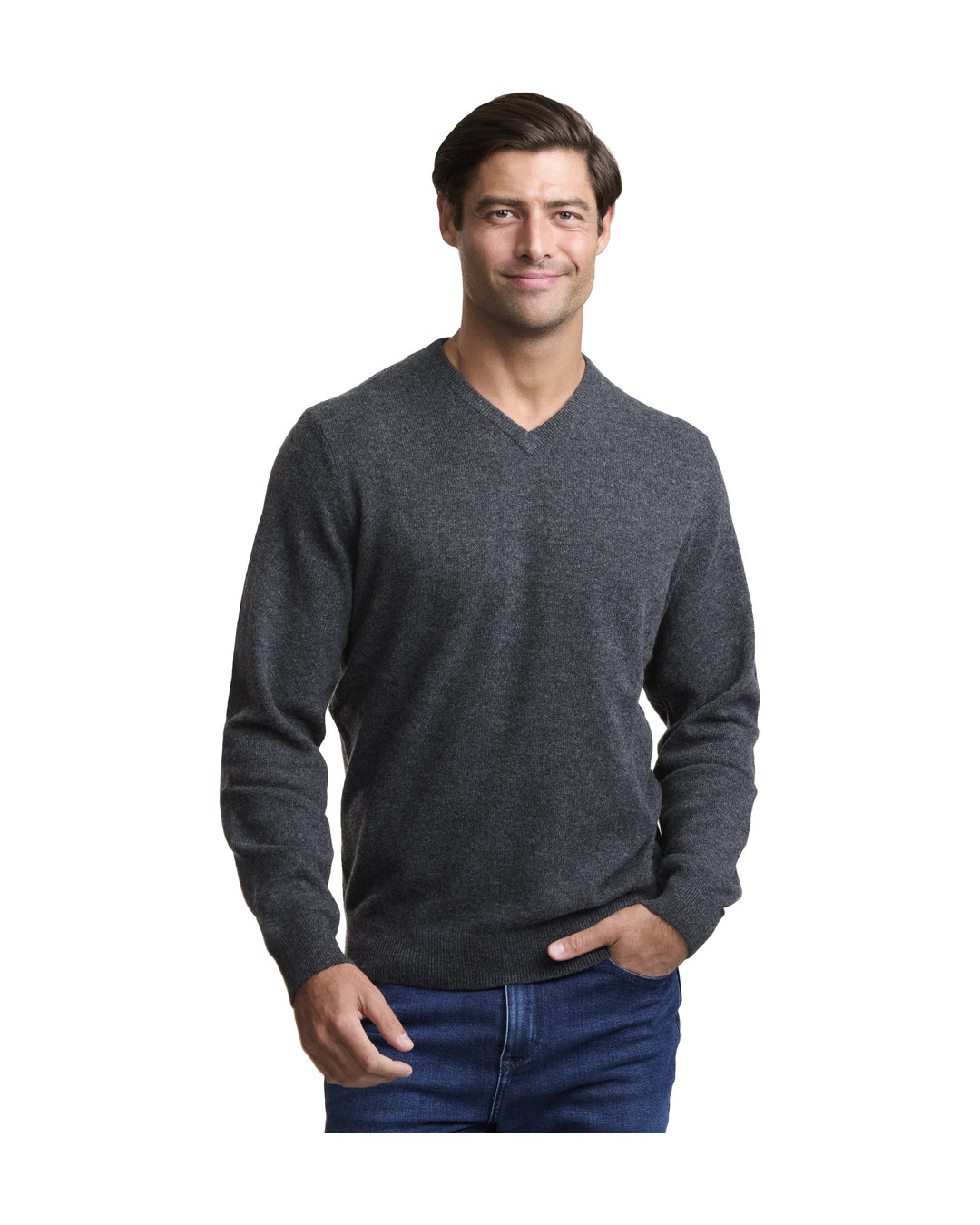 NOMAD | Men | Men's Cashmere Sweater | Charcoal