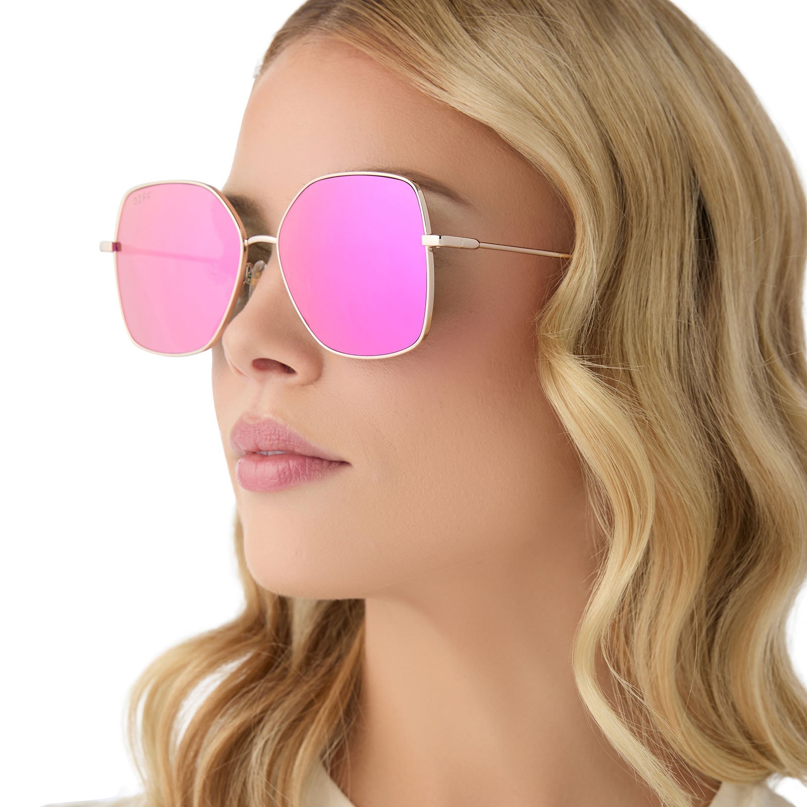 Womens | Iris Sunglasses | Gold | Pink Rush Lenses