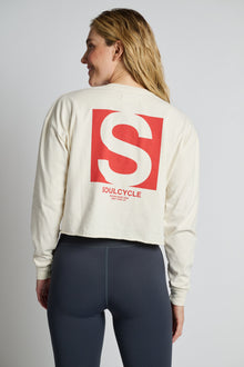 Soul by SoulCycle | Julia Crop Long Sleeve | Cream