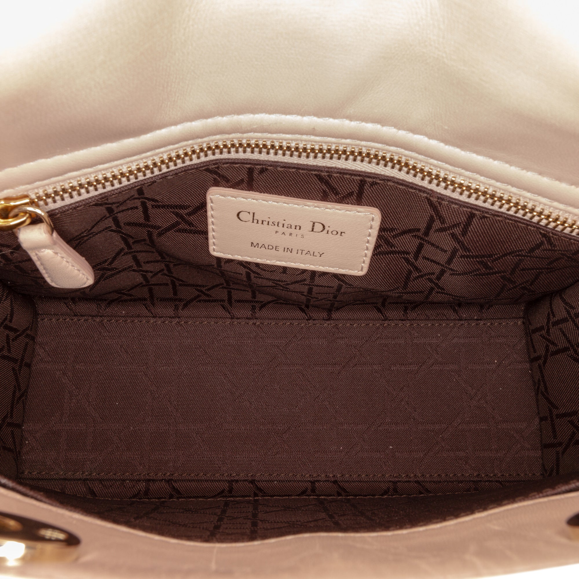 Dior | Pre-Owned Small Lambskin Cannage My ABCLady | Pink/Light Pink