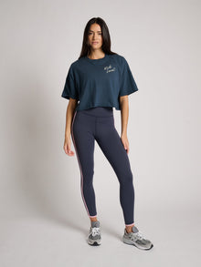 Soul by SoulCycle | Emily Crop Tee | Midnight Navy