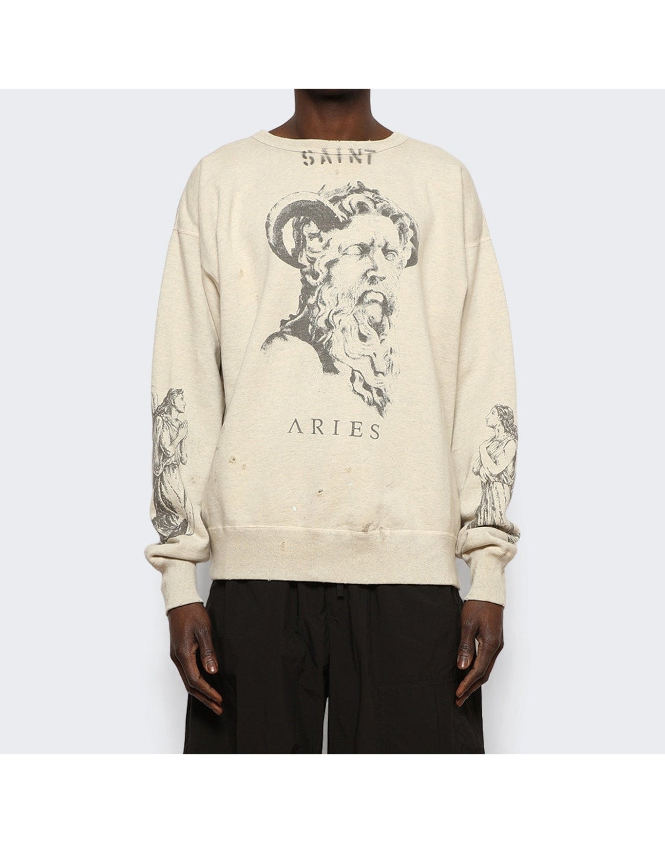 Saint Mxxxxxx | Men | Aries Crewneck Sweatshirt | Grey