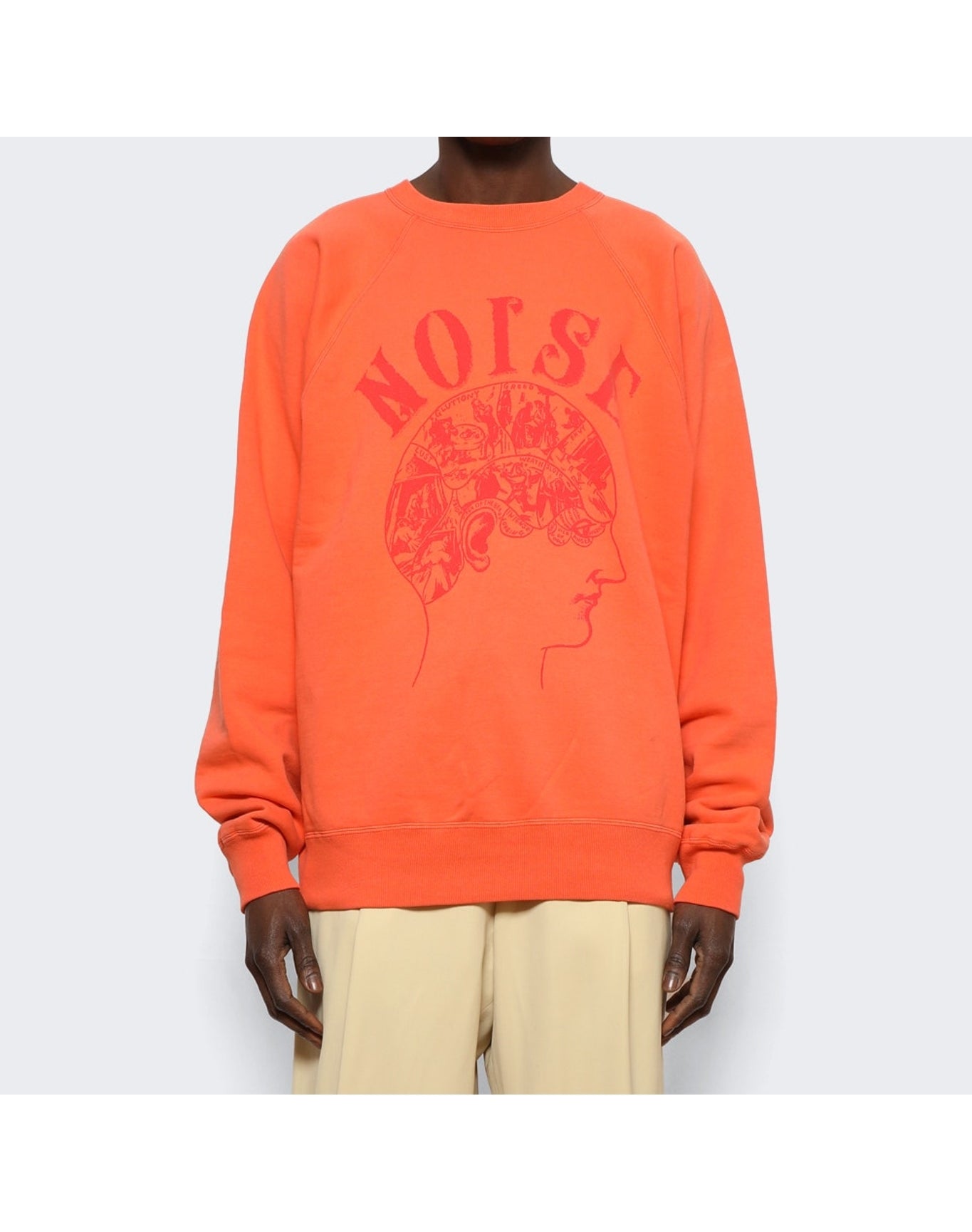 Saint Mxxxxxx | Men | Noise Crewneck Sweatshirt | Orange
